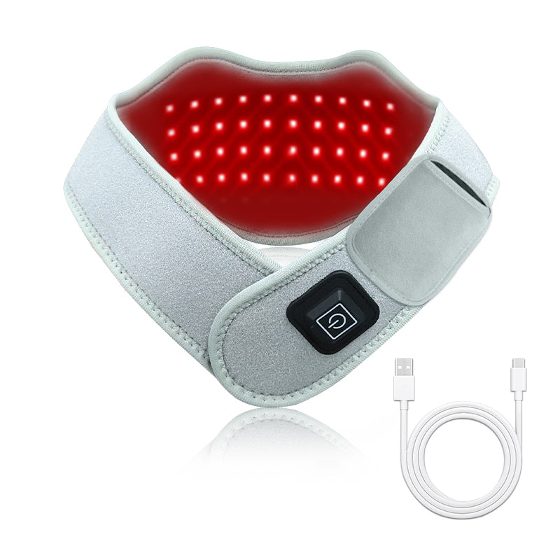Rood Licht Therapie Nekband – LED Nekbeschermer met 660 & 850 nm – 4 Modi – USB-C