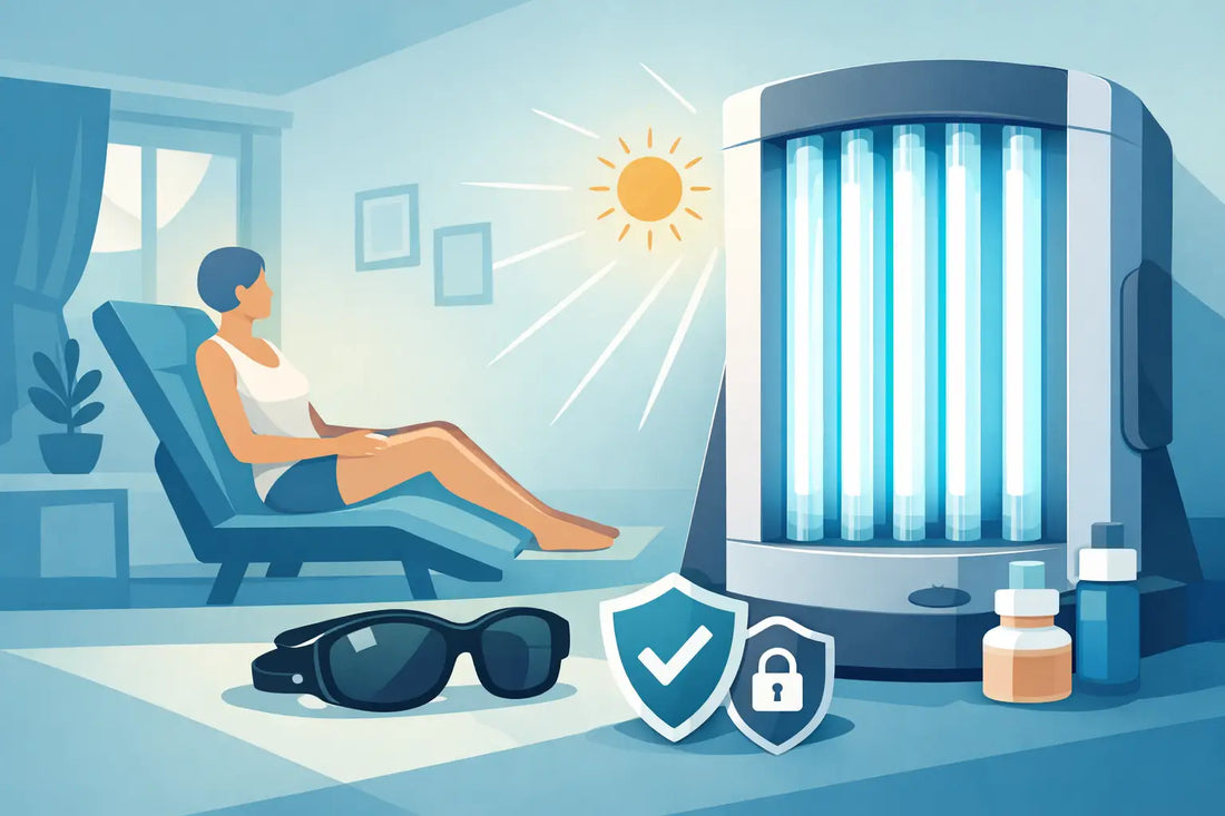 UVB lamp thuis gebruiken: wat werkt veilig?