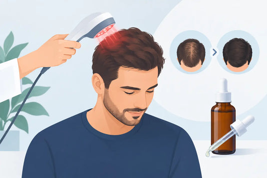Lasertherapie en minoxidil bij haaruitval
