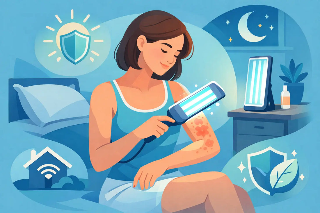 Psoriasis lichttherapie thuis veilig gebruiken