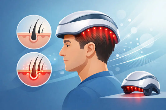 LED helm bij dunner wordend haar uitgelegd