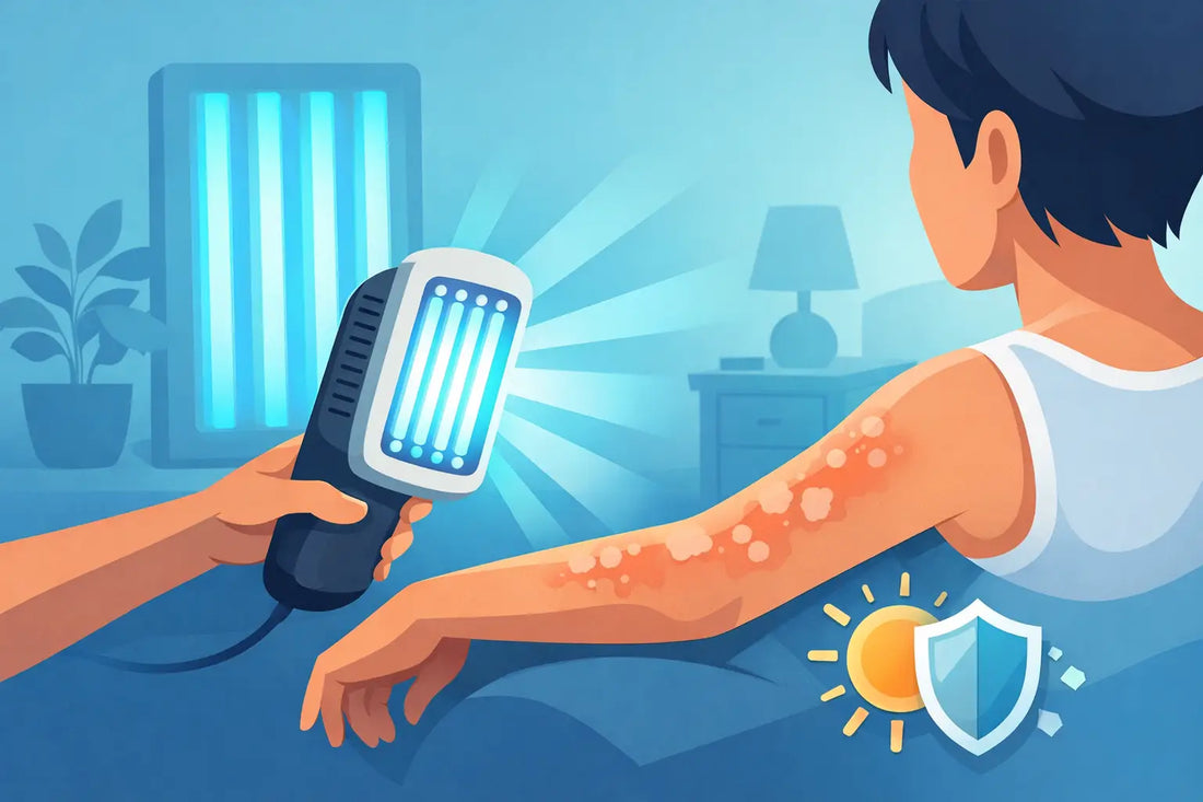 Hoe werkt UVB lamp psoriasis thuis?