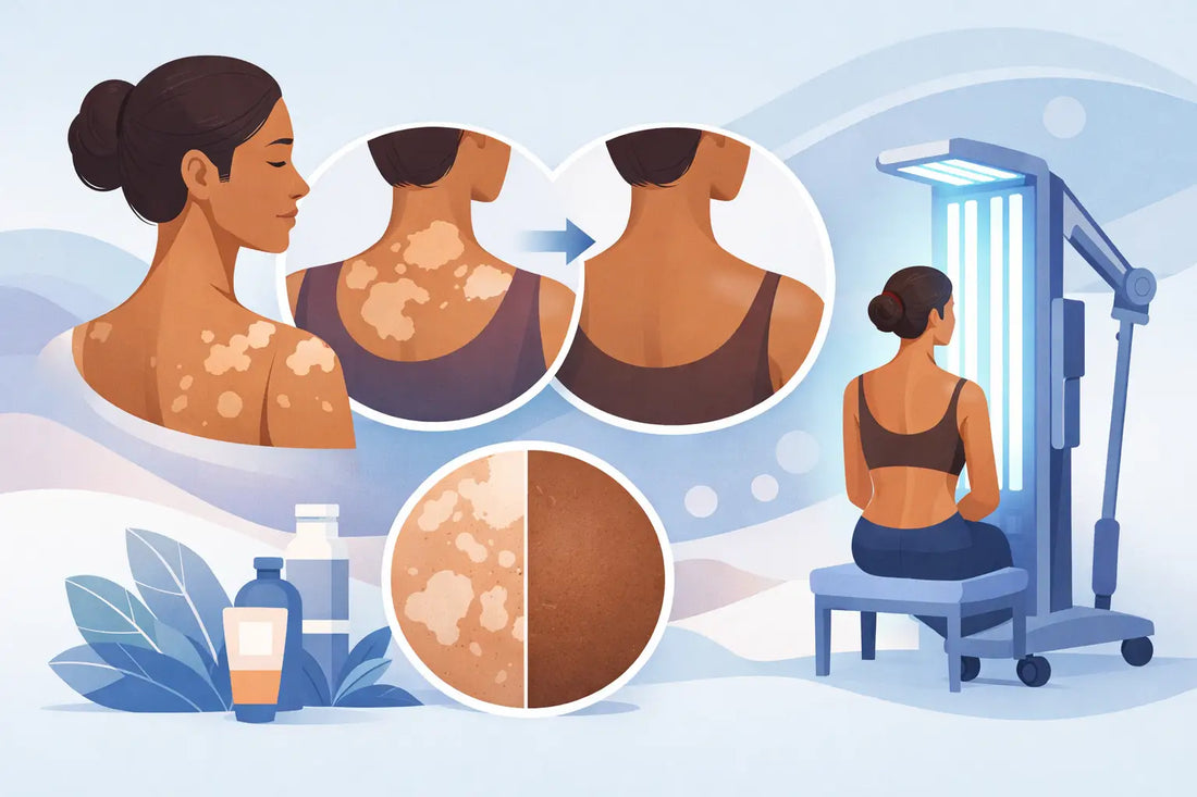 Voorbeeld van vitiligo-fototherapie resultaten