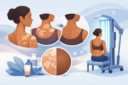Voorbeeld van vitiligo-fototherapie resultaten