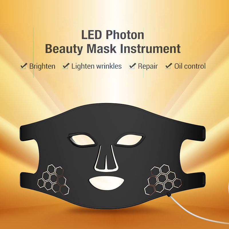 LED Gezichtsmasker Zwart – Red Light Therapy – Glow & Anti-Aging