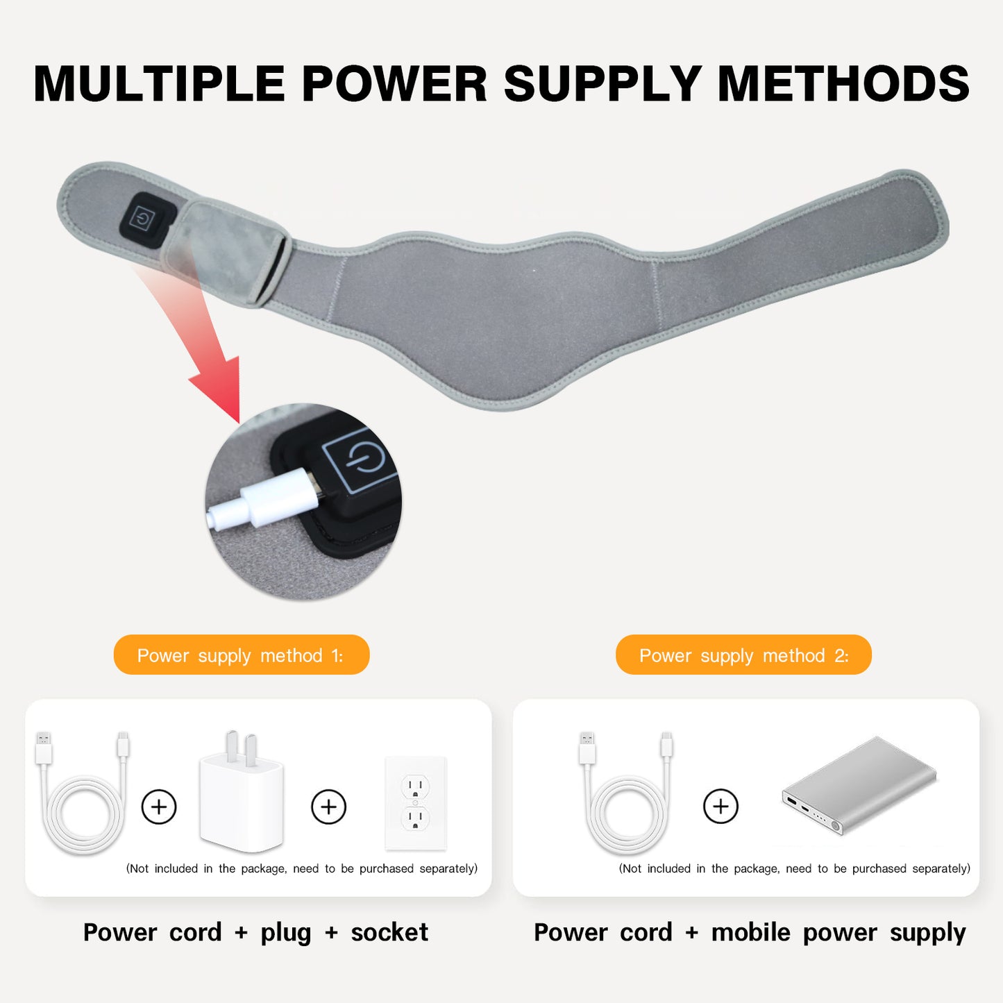 Rood Licht Therapie Nekband – LED Nekbeschermer met 660 & 850 nm – 4 Modi – USB-C