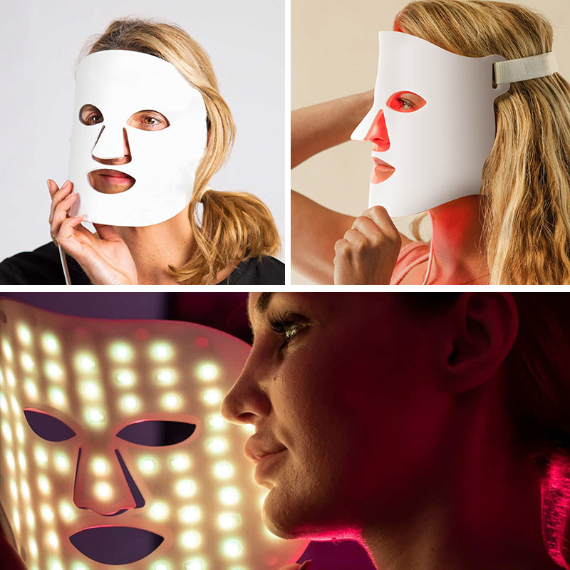 7-Kleuren LED Gezichtsmasker met Hals & Borst | Lichttherapie tegen Acne, Rimpels & Pigmentvlekken