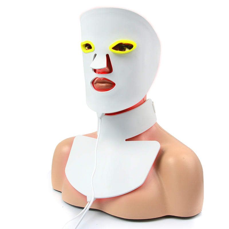 7-Kleuren LED Gezichtsmasker met Hals & Borst | Lichttherapie tegen Acne, Rimpels & Pigmentvlekken